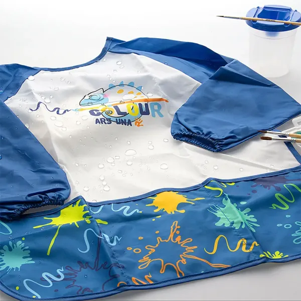Ars Una: Voděodolná malířská zástěra s dlouhými rukávy - Blue Splash obrázek 3