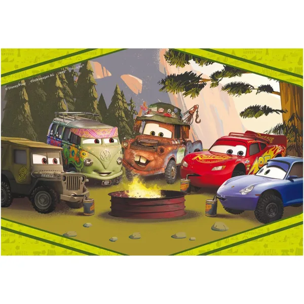 Auta 2 v 1 60dílné Eco puzzle a omalovánky 70x50 cm - Lisciani obrázek 2