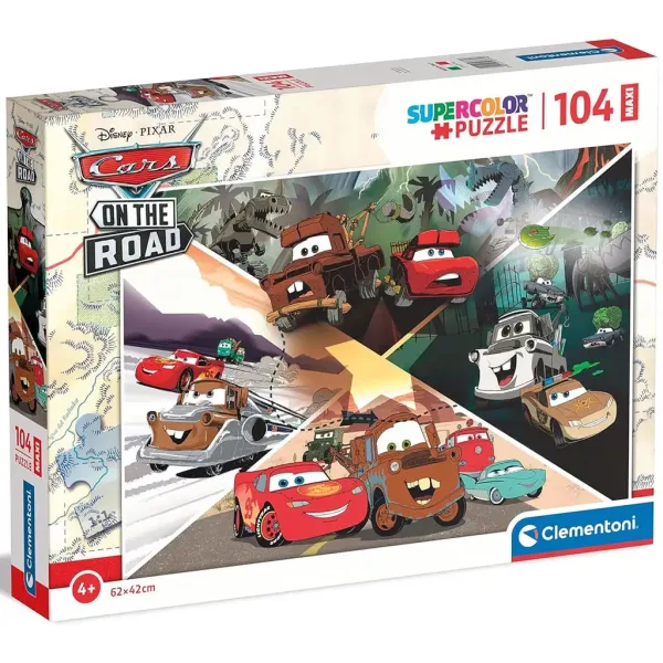Auta na cestě 104dílné maxi supercolor puzzle - Clementoni obrázek 1