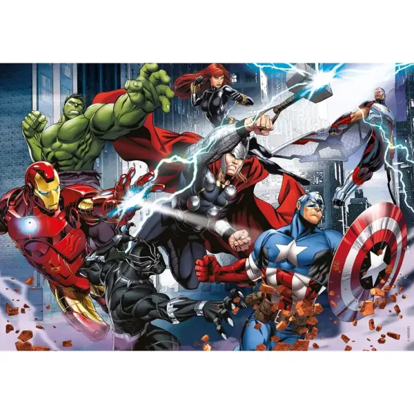 Avengers 2 v 1, puzzle a omalovánka, 108 dílků, 50x35 cm – Lisciani obrázek 2