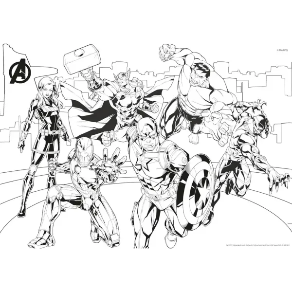 Avengers 2 v 1, puzzle a omalovánka, 108 dílků, 50x35 cm – Lisciani obrázek 3