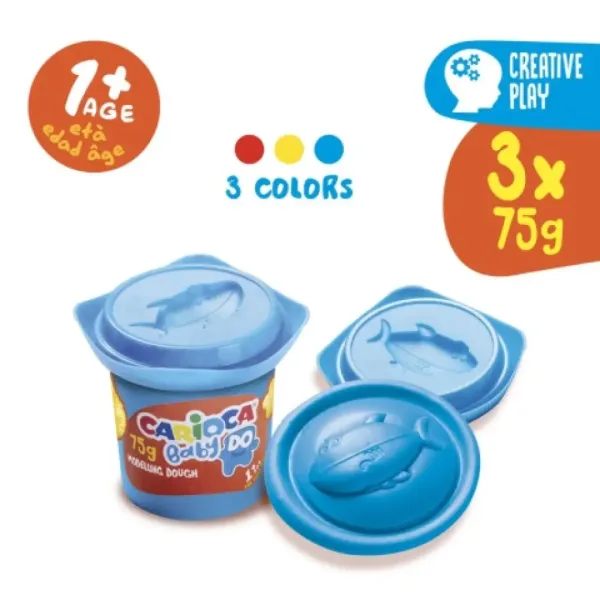 Baby Do 3ks barevná sada plastelíny - Carioca obrázek 3