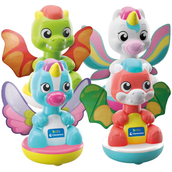Baby Spin & Dream jednorožec a drak hračka pro miminko 1 ks - Clementoni obrázek 2
