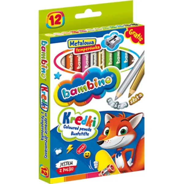 Bambino: Jumbo barevné tužky 12ks sada s ořezávátkem obrázek 2