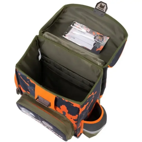 Bambino: Vojenský ergonomický školní batoh, batoh 36x27x14cm obrázek 5