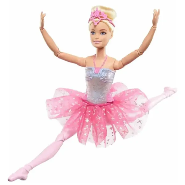 Barbie®: Třpytivá duhová baletka s blond vlasy a světlem - Mattel obrázek 3