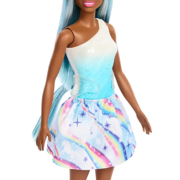 Barbie Dreamtopia: Panenka jednorožec v modrých duhových šatech - Mattel obrázek 4