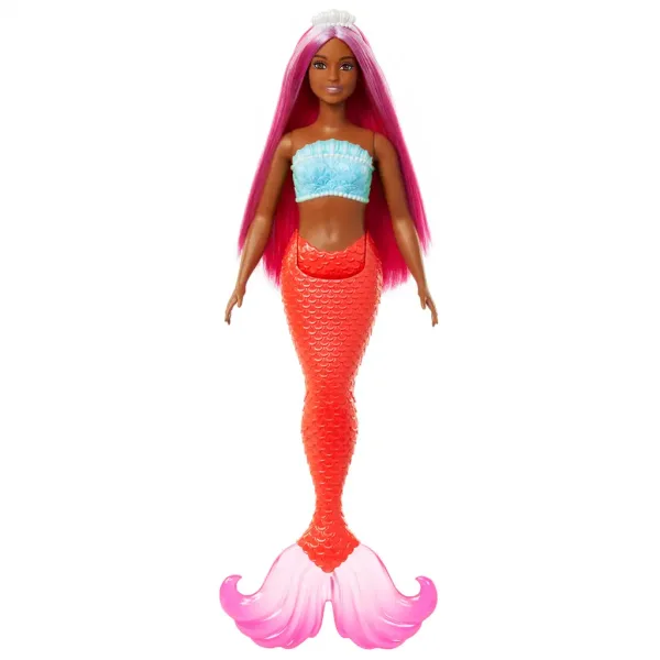 Barbie Dreamtopia: Panenka s růžovými vlasy a korálově zbarvenou ocasní ploutví - Mattel obrázek 2