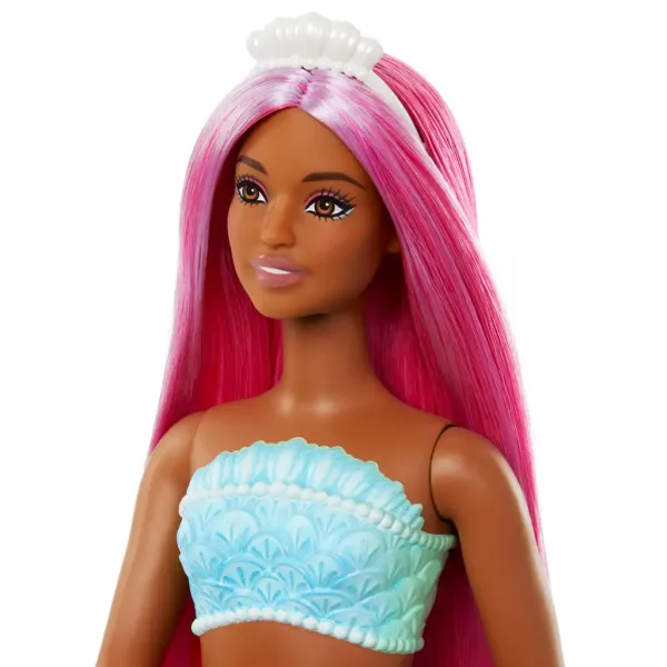 Barbie Dreamtopia: Panenka s růžovými vlasy a korálově zbarvenou ocasní ploutví - Mattel obrázek 3