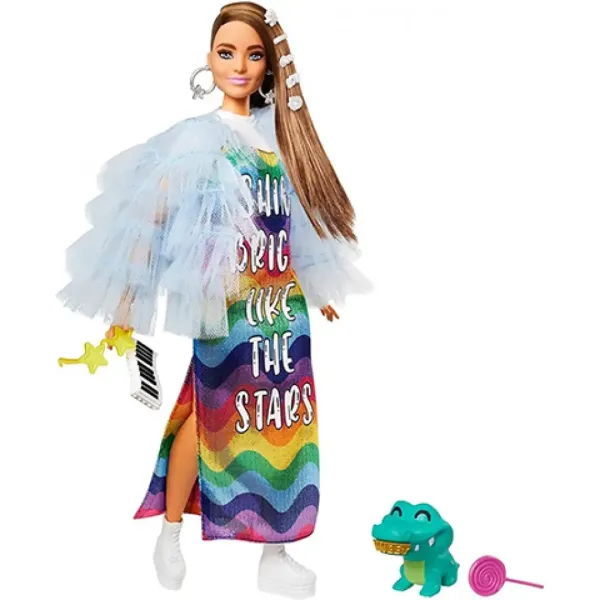 Barbie: Extravagantní panenka v duhovém šate - Mattel obrázek 2