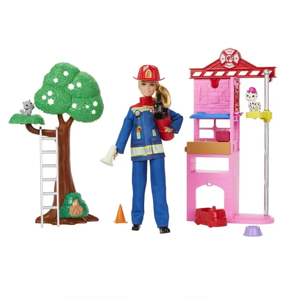 Barbie: Hasičská stanice herní set - Mattel obrázek 7