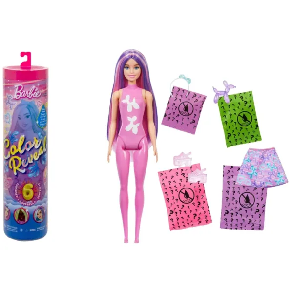Barbie: Panenka Color Reveal série s překvapením - balónek pejsek - Mattel obrázek 3