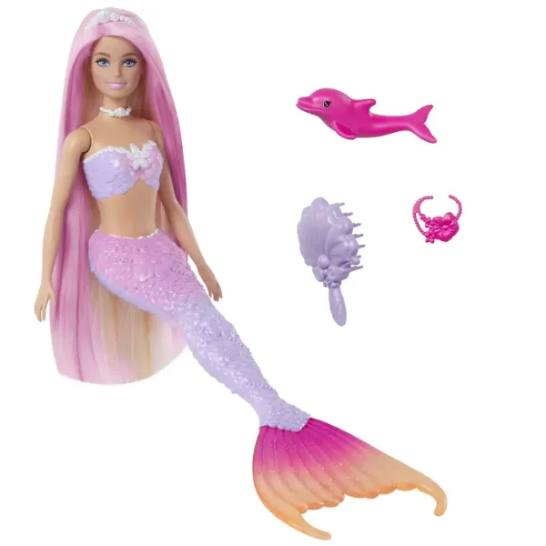 Barbie: Panenka s měnící se barvou ploutví a doplňky - Mattel obrázek 2
