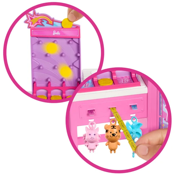 Barbie Záhady: Plážoví detektivové – Herní set s panenkou a stánkem na cukrovou vatu – Mattel obrázek 4