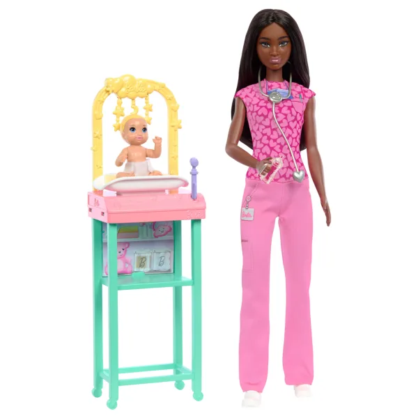 Barbie dětská lékařka s hnědými vlasy - herní set kariéra - Mattel obrázek 2