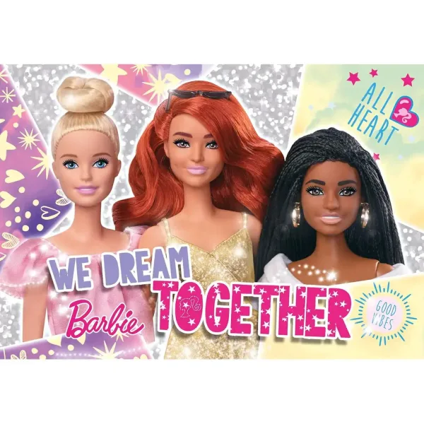 Barbie kamarádky 60dílné třpytivé puzzle 50x35 cm - Lisciani obrázek 2
