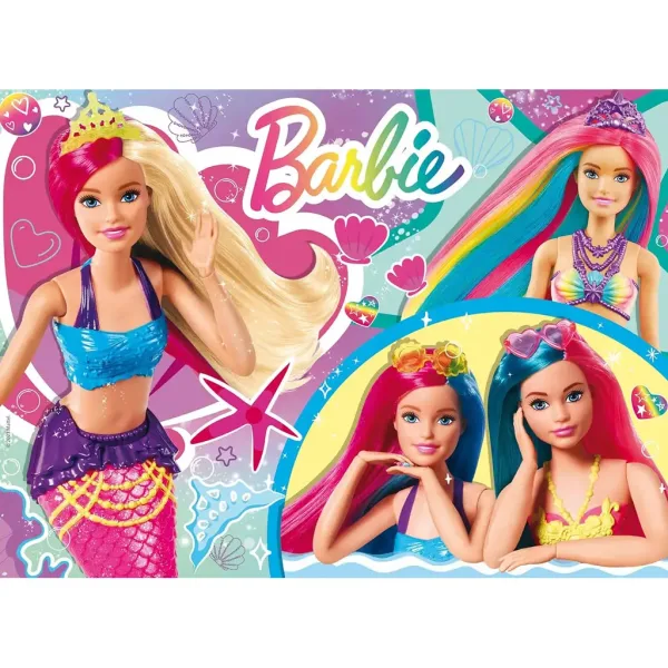 Barbie kouzelní mořští přátelé 48dílné puzzle 35x25 cm – Lisciani obrázek 2