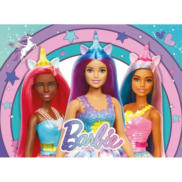 Barbie kouzelný jednorožec 48dílné puzzle 35x25 cm - Lisciani obrázek 2