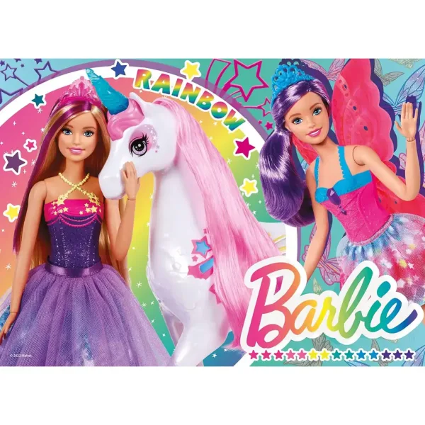 Barbie magický svět 4x48dílné maxi podlahové puzzle 35x25cm - Lisciani obrázek 2