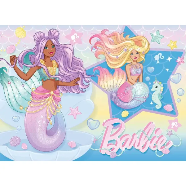 Barbie mořské víly kamarádky 24dílné Eco mini puzzle 35x25 cm - Lisciani obrázek 2