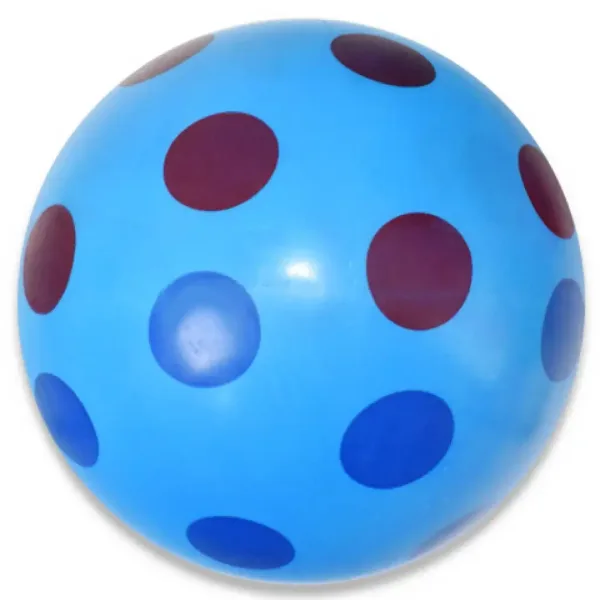 Barevný puntíkovaný gumový míč v různých variantách 22 cm obrázek 2