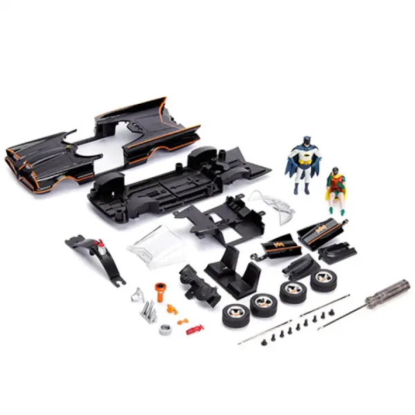 Batman: Animovaný klasický televizní Batmobil sestavitelný kovový auto 1/24 - Simba Toys obrázek 2