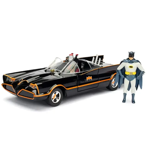 Batman: Animovaný klasický televizní Batmobil sestavitelný kovový auto 1/24 - Simba Toys obrázek 3