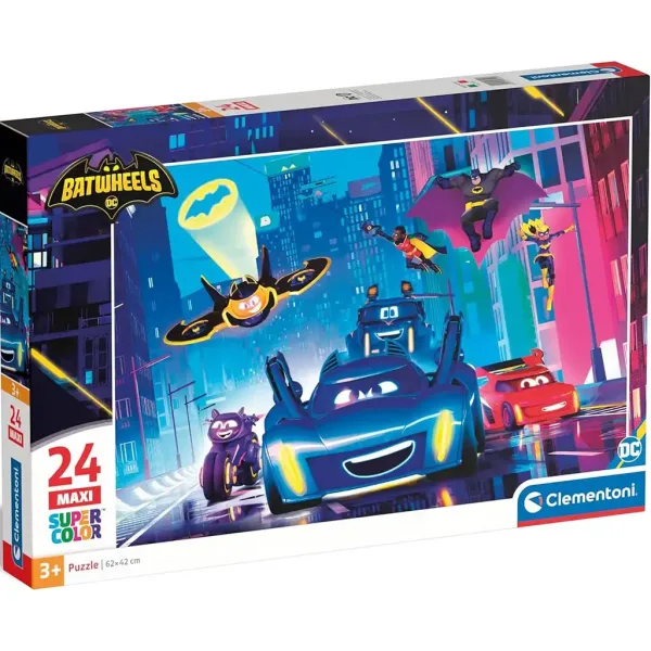 Batwheels 24 ks maxi supercolor puzzle - Clementoni obrázek 1