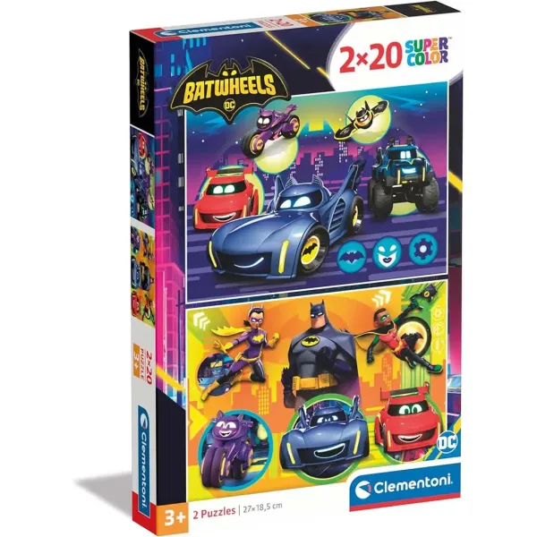 Batwheels 2x20ks Supercolor puzzle - Clementoni obrázek 1