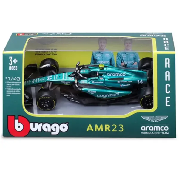 Bburago: Aston Martin AMR23 F1 závodní auto kovový model 1/43 (Fernando Alonso #14) obrázek 4