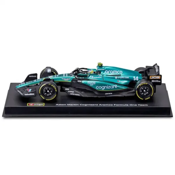 Bburago: Aston Martin AMR23 F1 závodní auto kovový model 1/43 (Fernando Alonso #14, varianta s helmou) obrázek 3
