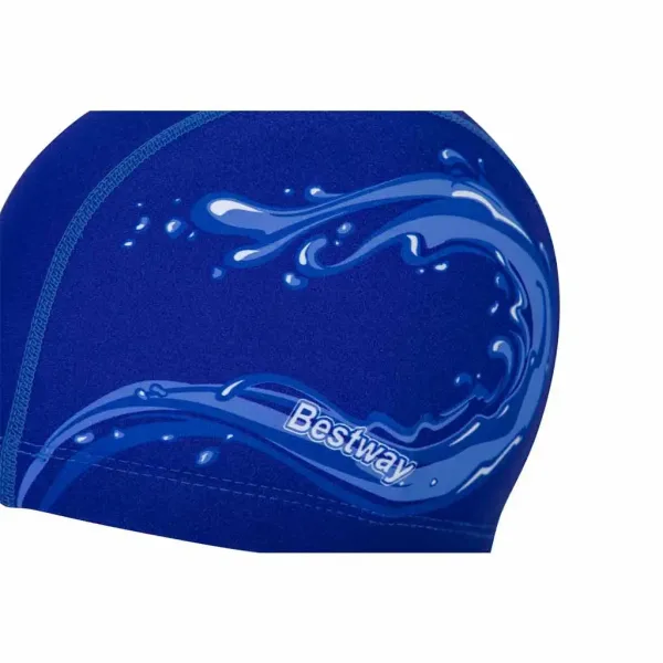 Bestway: Elegantní a pružná prémiová textilní plavecká čepice pro děti od 14 let. obrázek 3