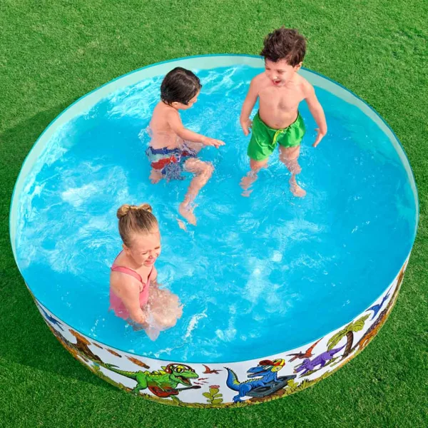 Bestway: Fill n Fun™ dinosauří pevnostěnný brouzdaliště Ø 183 x 38 cm obrázek 5