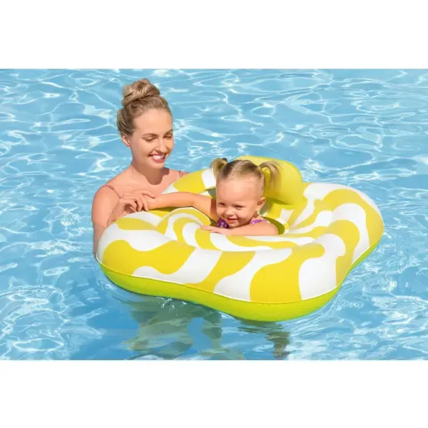 Bestway: Swim Safe dětský nafukovací kruh se dvěma kroužky a sedátkem 79 cm obrázek 2