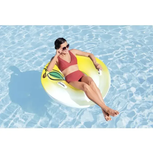 Bestway: nafukovací kruh s citronovým vzorem a držadlem 114 cm obrázek 2