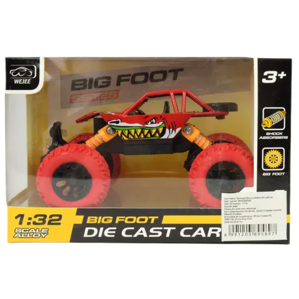 Big Foot Series: Terénní auto se žraločím motivem na volnoběh ve dvou variantách 13 cm obrázek 10