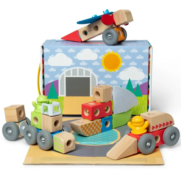 Blockables: Dřevěná stavebnice vozidel - Melissa & Doug obrázek 2