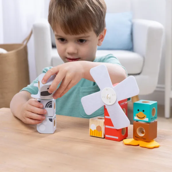 Blockables: Farm přátelé dřevěná stavebnice - Melissa & Doug obrázek 3