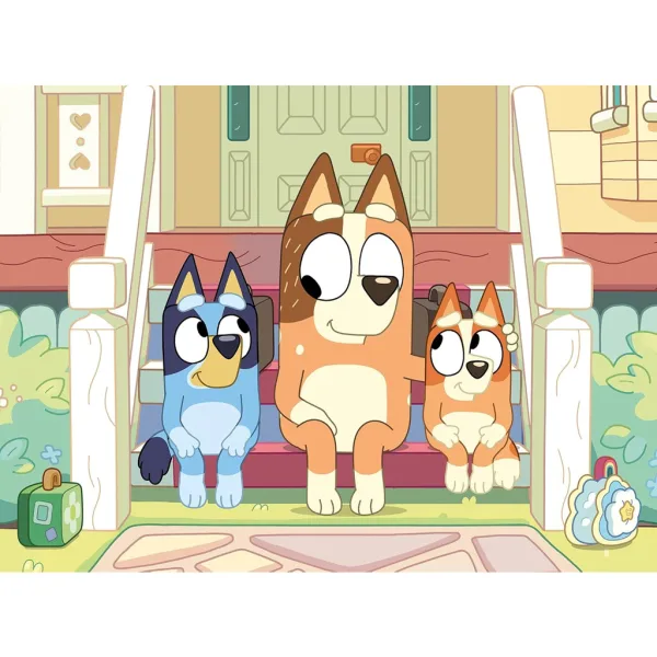Bluey pejskové na schodech 2 v 1, 48dílné Eco mini puzzle a omalovánky 35x25cm - Lisciani obrázek 2