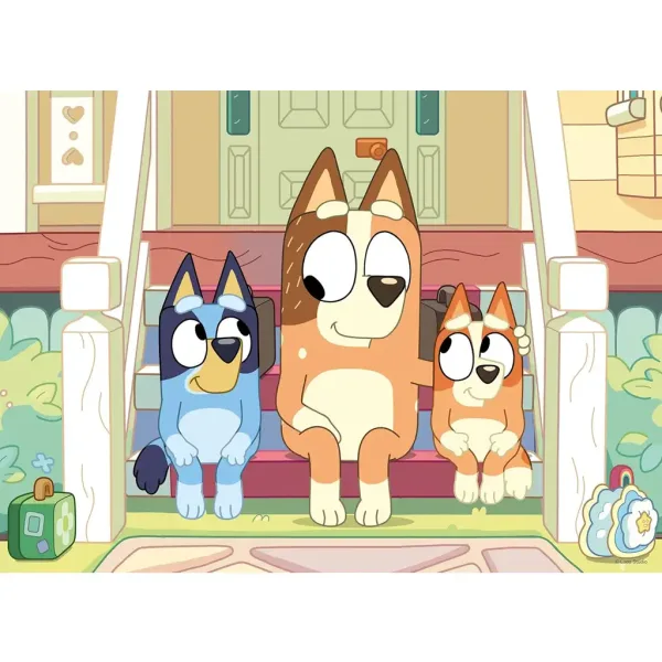 Bluey pejskové na schodech 2 v 1, puzzle a omalovánka, 24 dílků, 35x25 cm – Lisciani obrázek 2