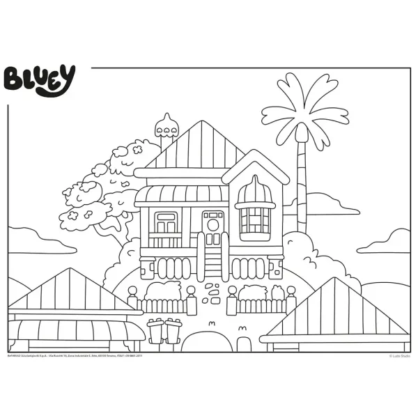 Bluey pohádkový večer 2 v 1, 24dílné puzzle a omalovánka 35x25 cm - Lisciani obrázek 3