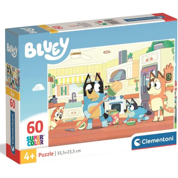 Bluey v kuchyni 60dílné Supercolor puzzle - Clementoni obrázek 1