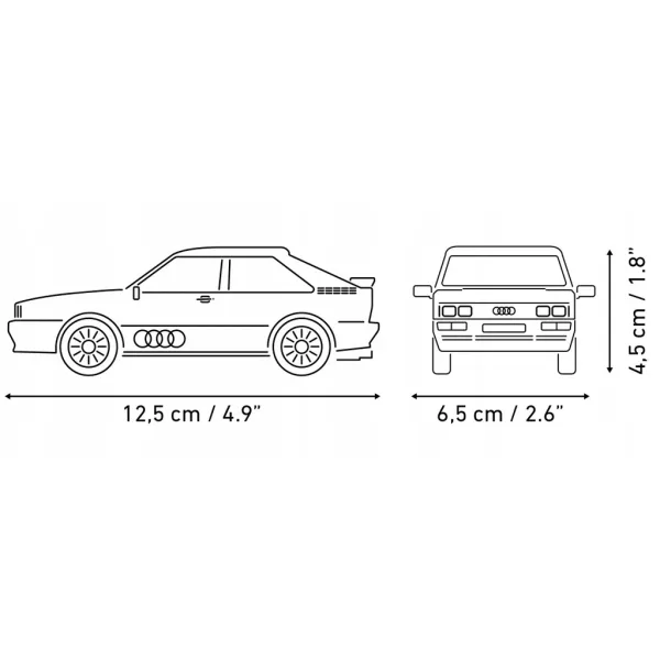 COBI: Audi Quattro 1980 bílé auto stavebnice (24665) obrázek 4