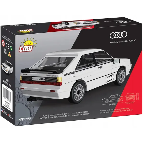 COBI: Audi Quattro 1980 bílé auto stavebnice (24665) obrázek 5