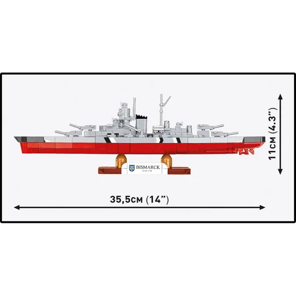 COBI: Bitevní loď Bismarck z 2. světové války stavebnice (4854) obrázek 4
