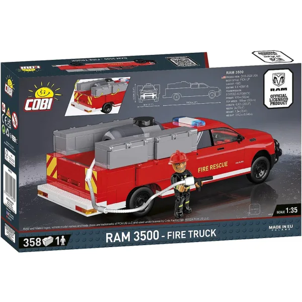 COBI: Dodge RAM 3500 hasičské auto stavebnice (24612) obrázek 3