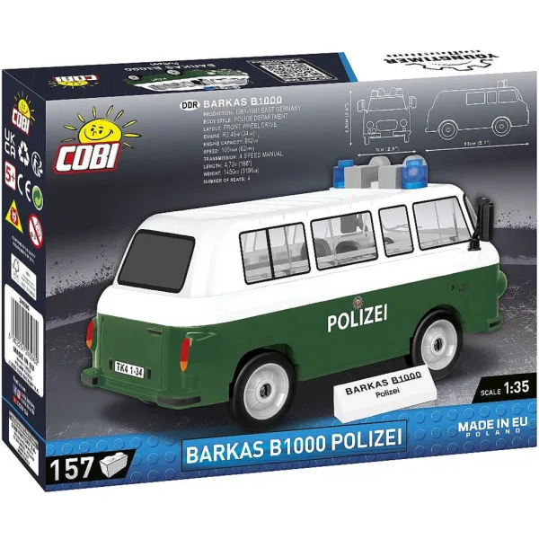 COBI: Policie mikrobus Barkas B1000 stavebnice (24596) obrázek 3