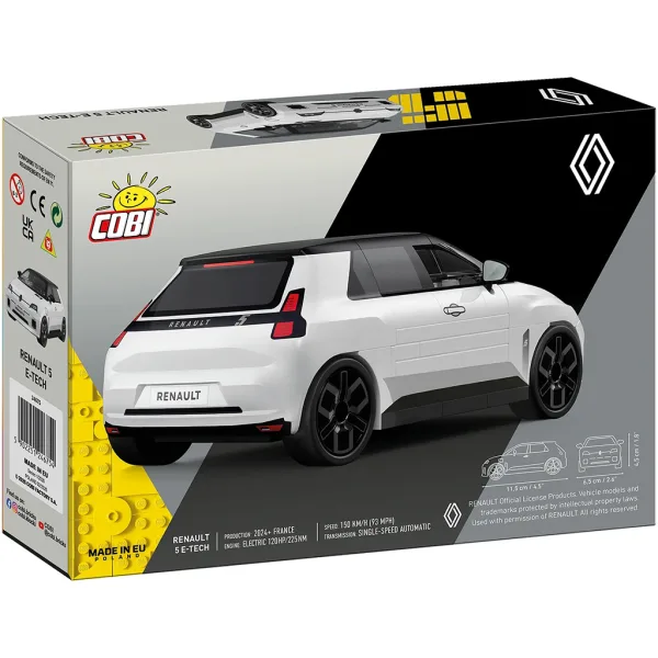 COBI: Renault 5 E-Tech bílý stavebnicový automobil (24675) obrázek 5