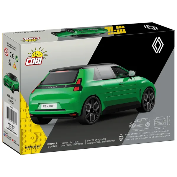 COBI: Renault 5 E-Tech zelená stavebnice auta (24674) obrázek 4