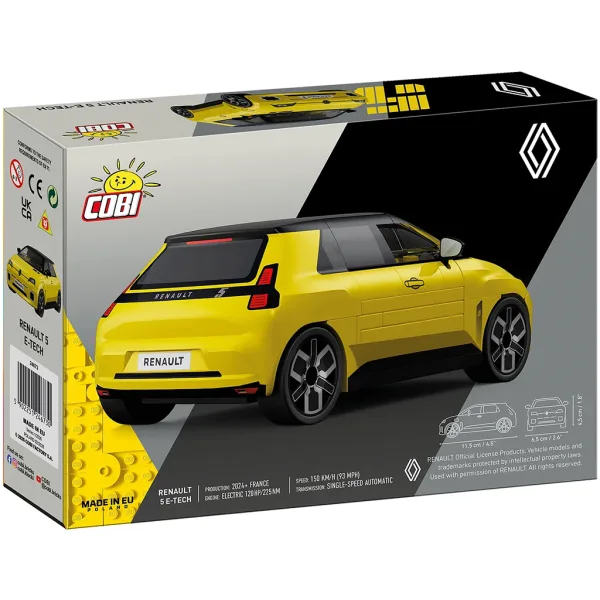 COBI: Renault 5 E-Tech žlutá stavebnice auta (24673) obrázek 5
